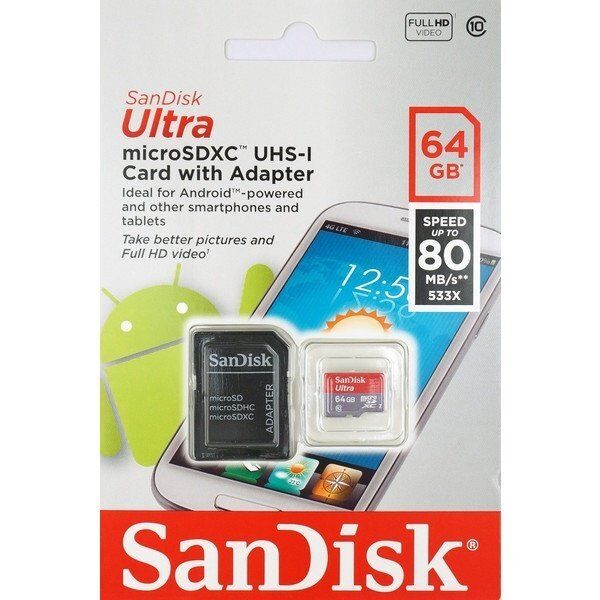 SanDisk Ultra microSD 64GB Class 10 - 3