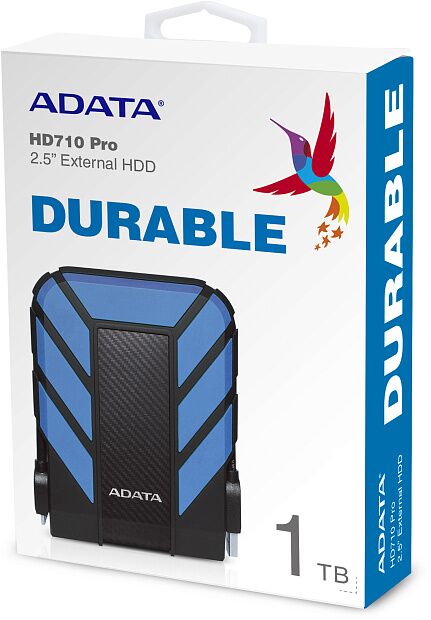 Внешний жесткий диск Portable HDD 1TB ADATA HD710 Pro (Blue), IP68, USB 3.2 Gen1, 133x99x22mm, 270g - 6