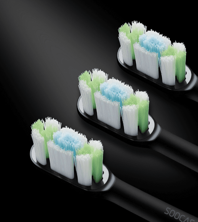 Внешний вид щетинок зубной щетки Xiaomi Soocas Sonic Electric Toothbrush X3U