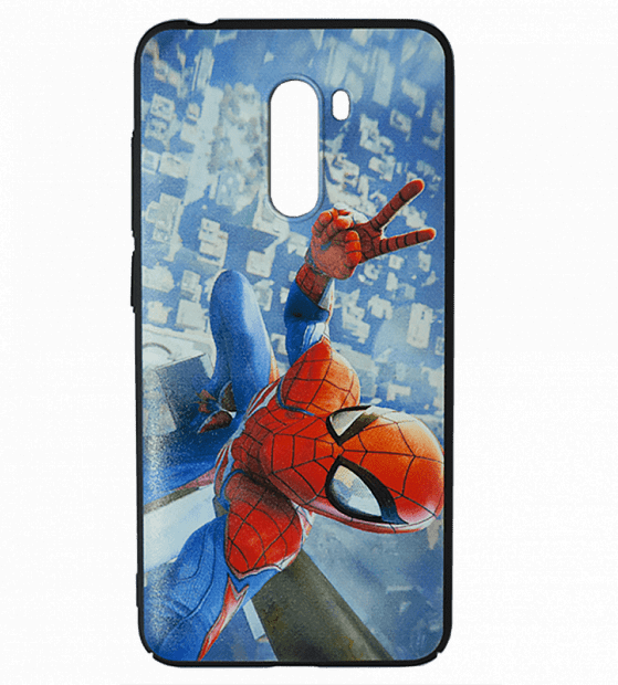 Защитный чехол для Xiaomi Pocophone F1 Spider-Man (Black/Черный) - 1